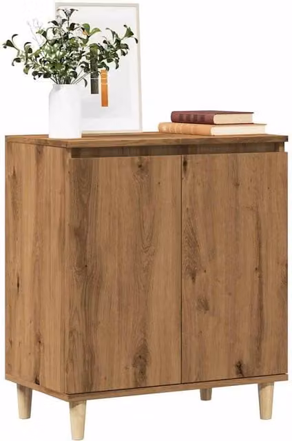 Berkfield Home Artisan Oak Sideboard in Brown, W/D/H: 60 x 35 x 70 cm – 1
