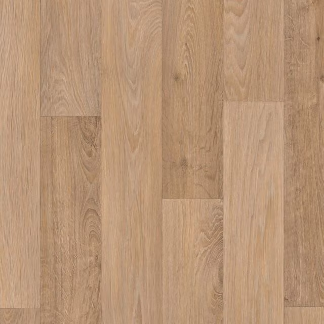 Camargue Beige Wood Effect Cushion Backed Vinyl Flooring Sheet, W: 300 cm, L: 500 cm