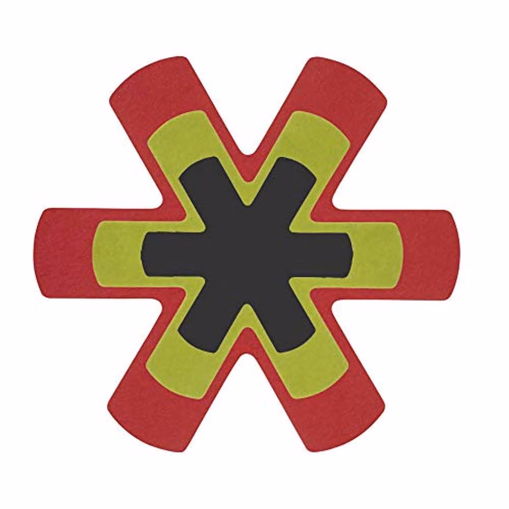 dexam Set of 3 Star Pan Protectors in Red, Green and Grey – 2