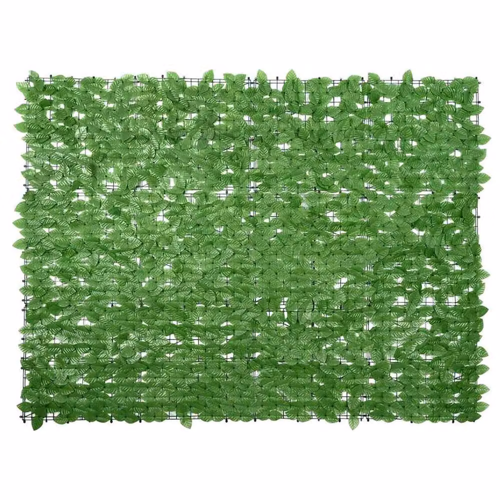 Berkfield Home Durable Balcony Screen with Green Leaves, W: 200 cm, H: 150 cm – 2
