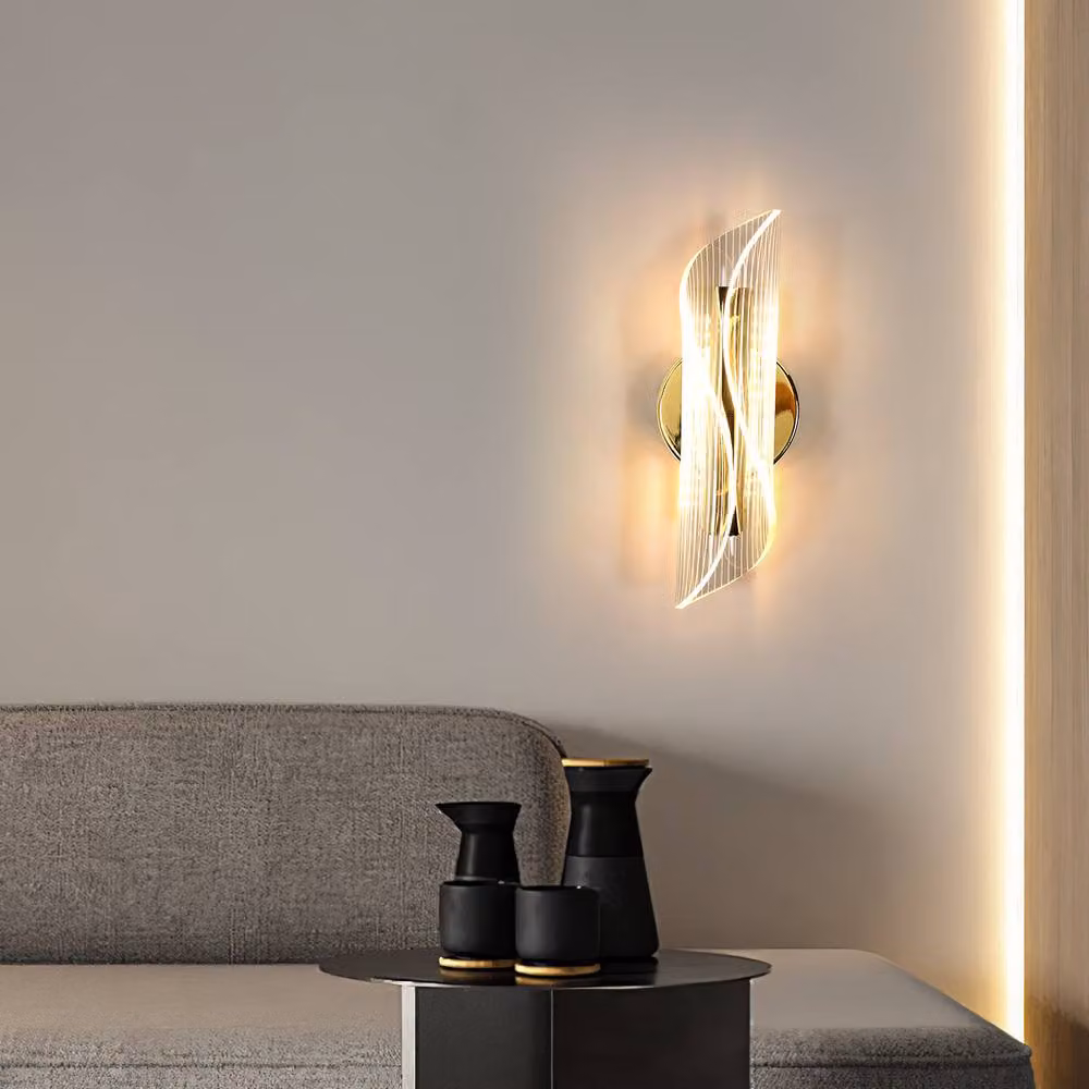 Pheashine Gold LED Wall Lamp, Dimmable Modern Up and Down Light with 3 Colour Temperatures – 2