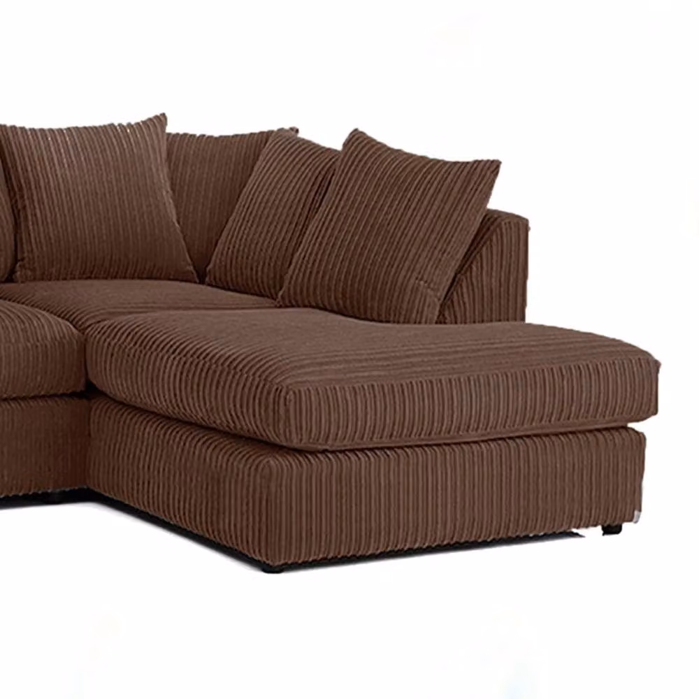 Snug Furniture Birmingham Ltd Luxury Jumbo Cord Extra Large Right Hand Corner Sofa in Chocolate Brown – 2