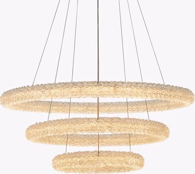 Perch & Parrow Cassius Large Modern Crystal Chandelier in Silver and Transparent Glass