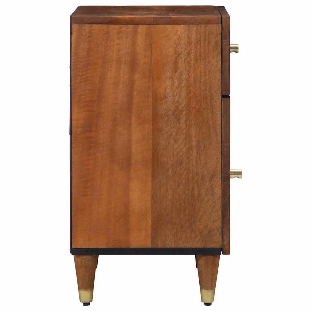 Berkfield Home Acacia Wood Bedside Table, Honey Brown, W/D/H: 50 x 33 x 60 cm – 4