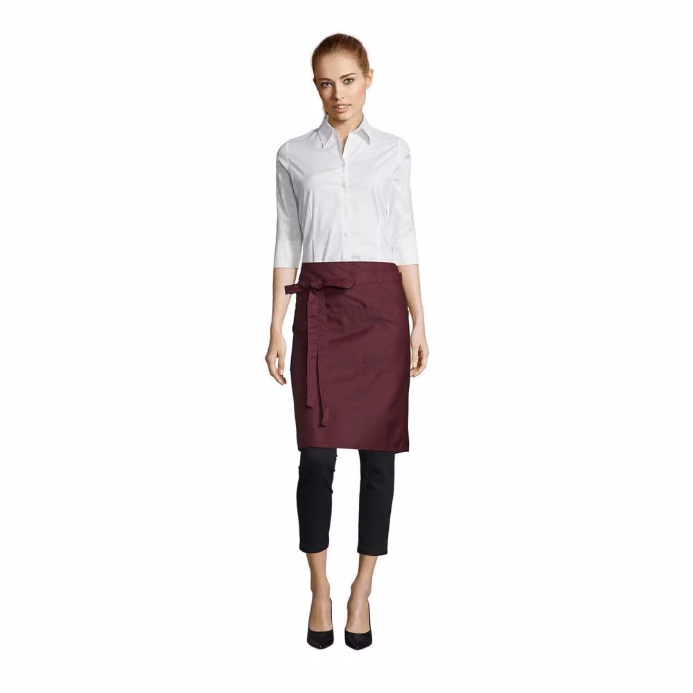 SOL'S Greenwich Mid Length Apron in Burgundy – 2