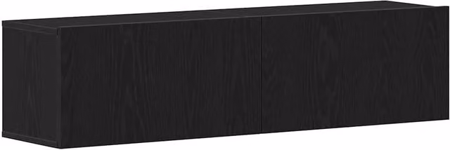 Berkfield Home Black Oak TV Cabinet, W/D/H: 120 x 30 x 30.5 cm