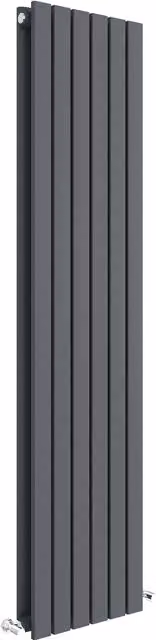 Balterley Lucia Square Vertical Double Panel Radiator, Grey Anthracite, H: 150 cm x W: 35.4 cm – 1
