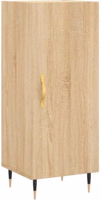 Berkfield Home Sonoma Oak Sideboard in Beige, W/D/H: 34.5 x 34.0 x 90.0 cm