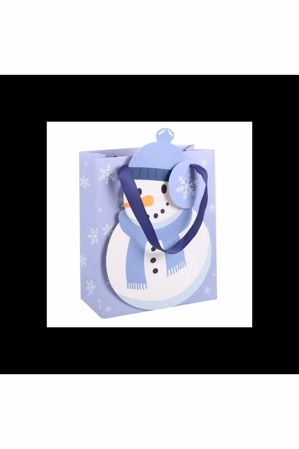 KDMD Snowman Shaped Paper Christmas Gift Bag in Light Blue – 2