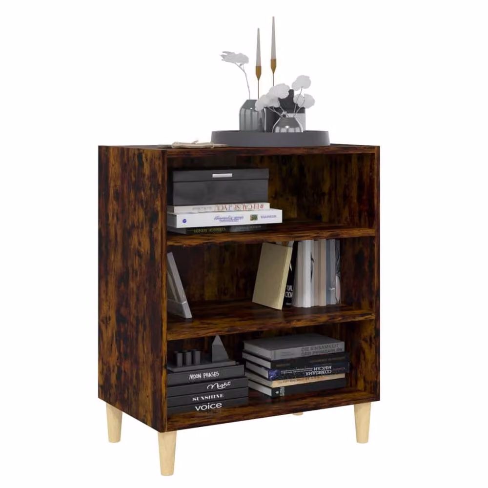 Berkfield Home Smoked Oak Sideboard in Brown, W/D/H: 57 x 35 x 70 cm – 3