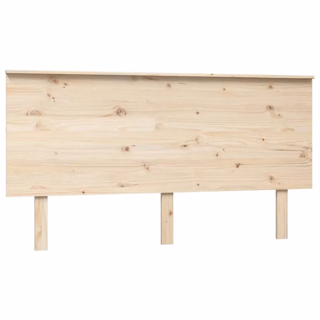 Berkfield Home Rustic Solid Wood Pine Bed Headboard, Brown, W: 154 cm, D: 6 cm, H: 82.5 cm – 2