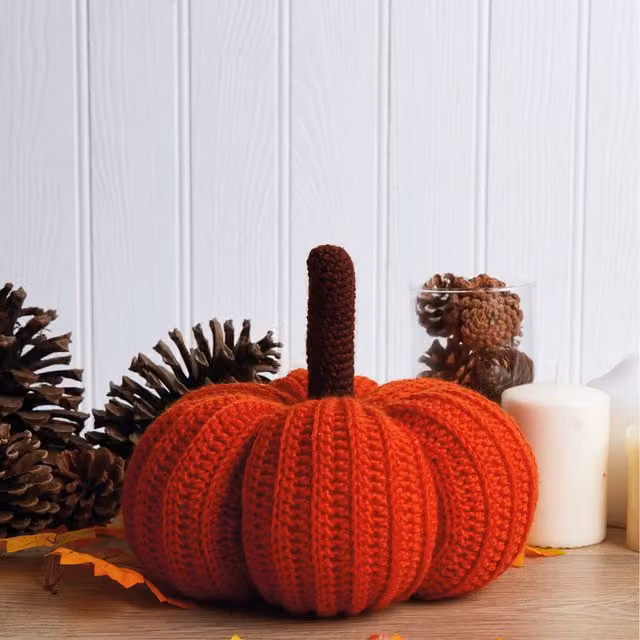 Simply Make Crochet Your Own Pumpkin Halloween Craft Kit in Orange and Multicolour