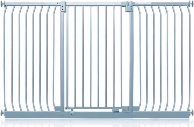 Safetots Extra Tall Elite Pressure Baby Gate, Matt Grey, Extendable Swing Door, Height: 179 cm - 188 cm