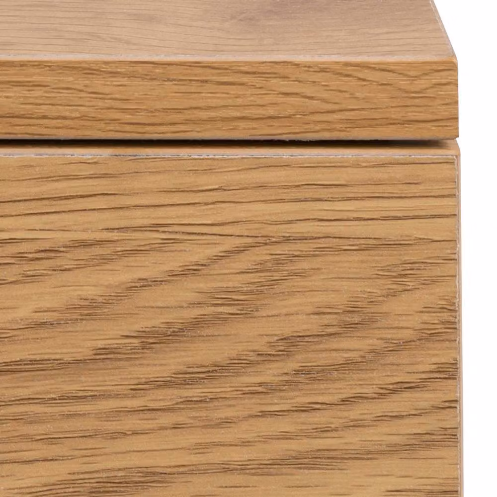 Wyld Haus Hereford Oak Wall Mounted Square Bedside Table with 1 Drawer in Natural – 3