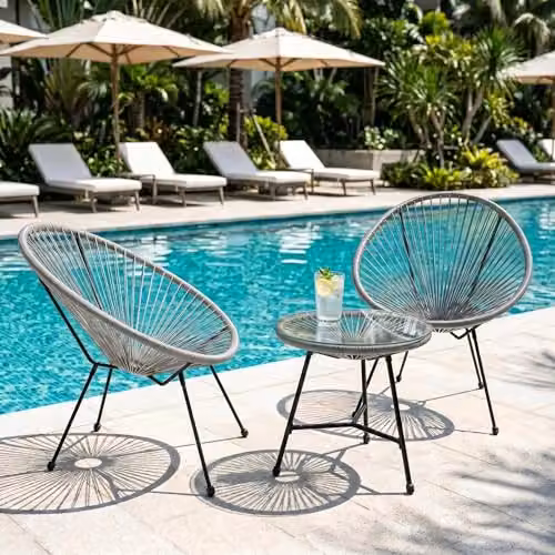 Alivio Modern 2 Seater Outdoor Garden Furniture Set with Coffee Table and Cushions, Grey – 2
