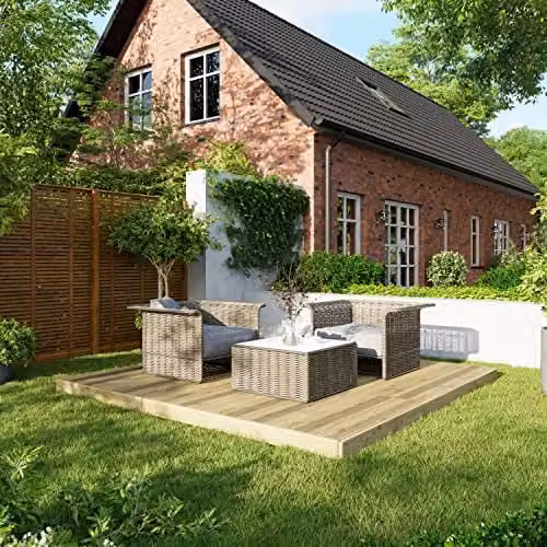 Powersheds Premium Wooden Decking Kit in Brown