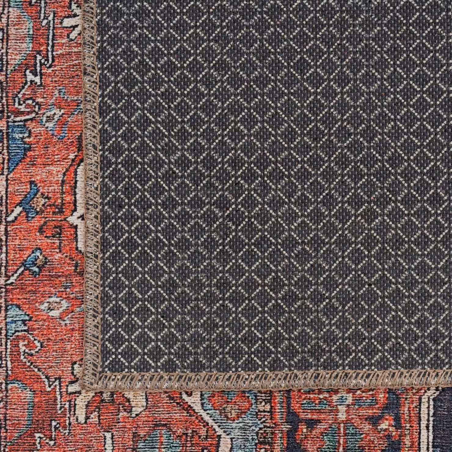 Kukoon Red Aztec Washable Indoor Doormat and Entrance Rug, W: 80 cm, L: 150 cm – 2