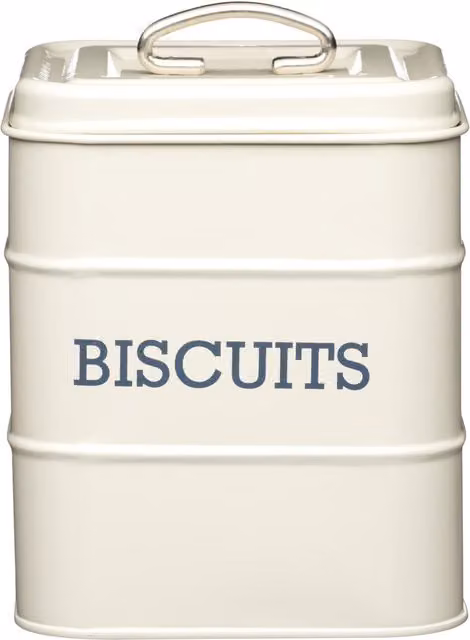 Kitchen Craft Solid Metal Biscuit Tin in Beige