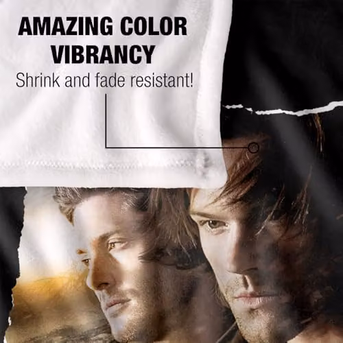 LOGOVISION Supernatural Sam Dean Mark Of Cain Silky Touch Super Soft Fleece Throw Blanket, Multicolour, W: 91 cm, D: 147 cm – 3