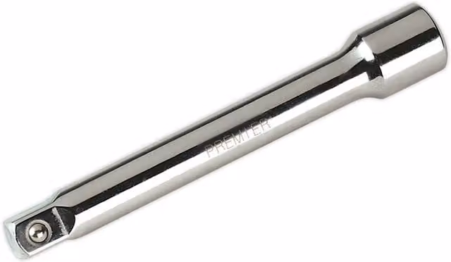 Loops 150mm Forged Steel Extension Bar with 1/2 inch Square Drive and Spring-Ball Socket Retainer in Silver