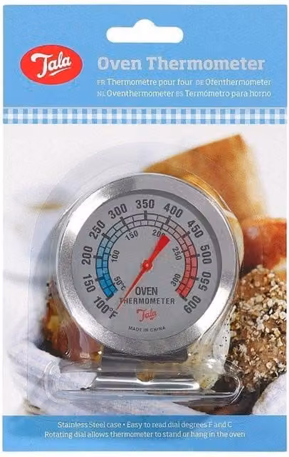Tala Round Stainless Steel Oven Thermometer in Silver and Multicolour