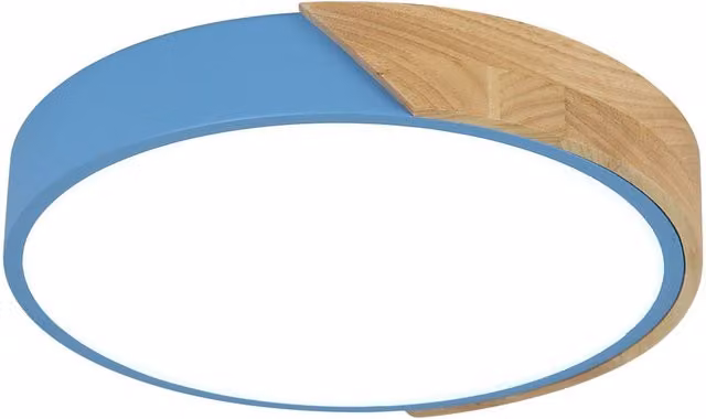 Goeco Modern Round LED Ceiling Light, 24W, 6500K, Blue, Diameter: 30 cm