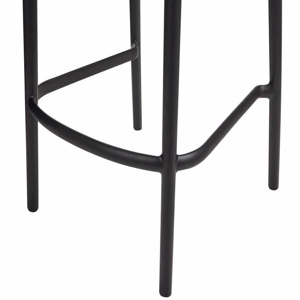 Wyld and Coco Set of 2 Black Matt Polypropylene Weather Resistant Bar Chairs – 5