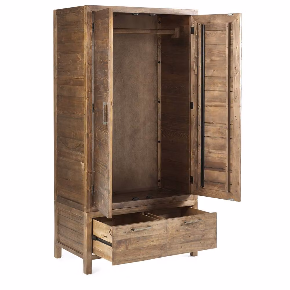 Cheshire Premium Legacy 2 Door Wardrobe in Beige and Brown – 2