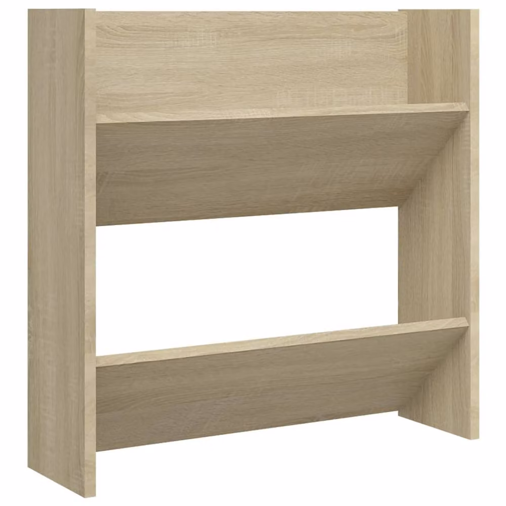 Berkfield Home Set of 2 Wall Mounted Shoe Cabinets in Sonoma Oak and Light Tan, W/D/H: 60 x 18 x 60 cm – 3