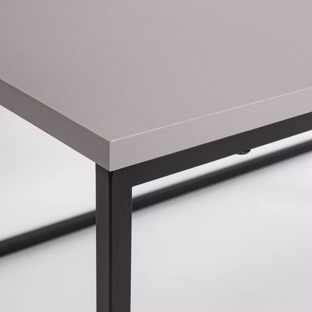 ERGOVEXA Set of 2 Nesting Coffee Tables in Mocha Grey Finish – 2