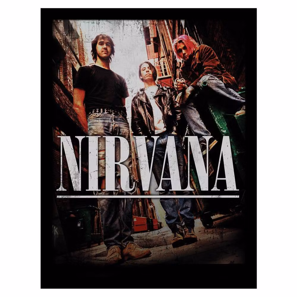 Nirvana Group Multicolour Retro Abstract Typography Framed Paper Poster – 2
