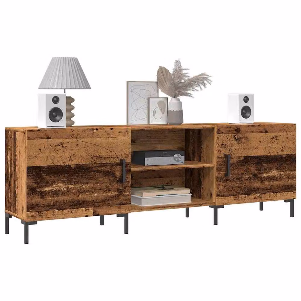 Berkfield Home Industrial TV Cabinet in Brown Old Wood, W/D/H: 150 x 30 x 50 cm – 2