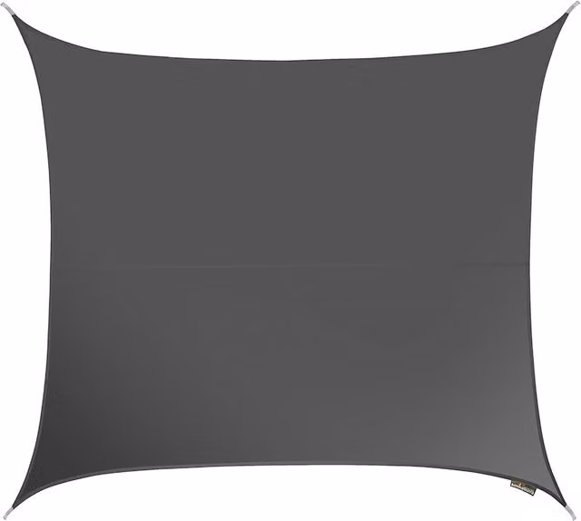Kookaburra Square Water Resistant Sun Shade Sail in Charcoal Grey, W x W: 540 x 540 cm