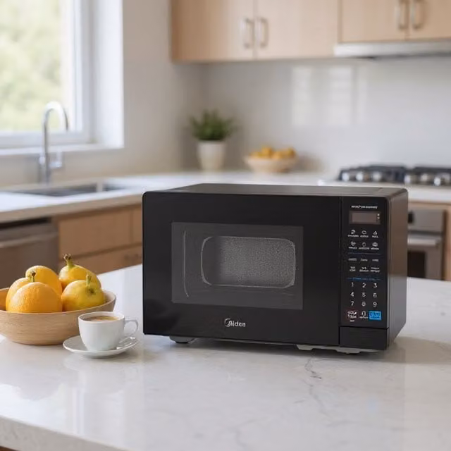 Livingandhome 20L Solo Multi-Stage Countertop Microwave, Black