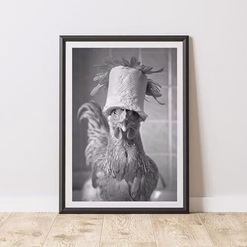 60 Second Makeover Chicken Toilet Roll Animal Print Paper Poster, A4