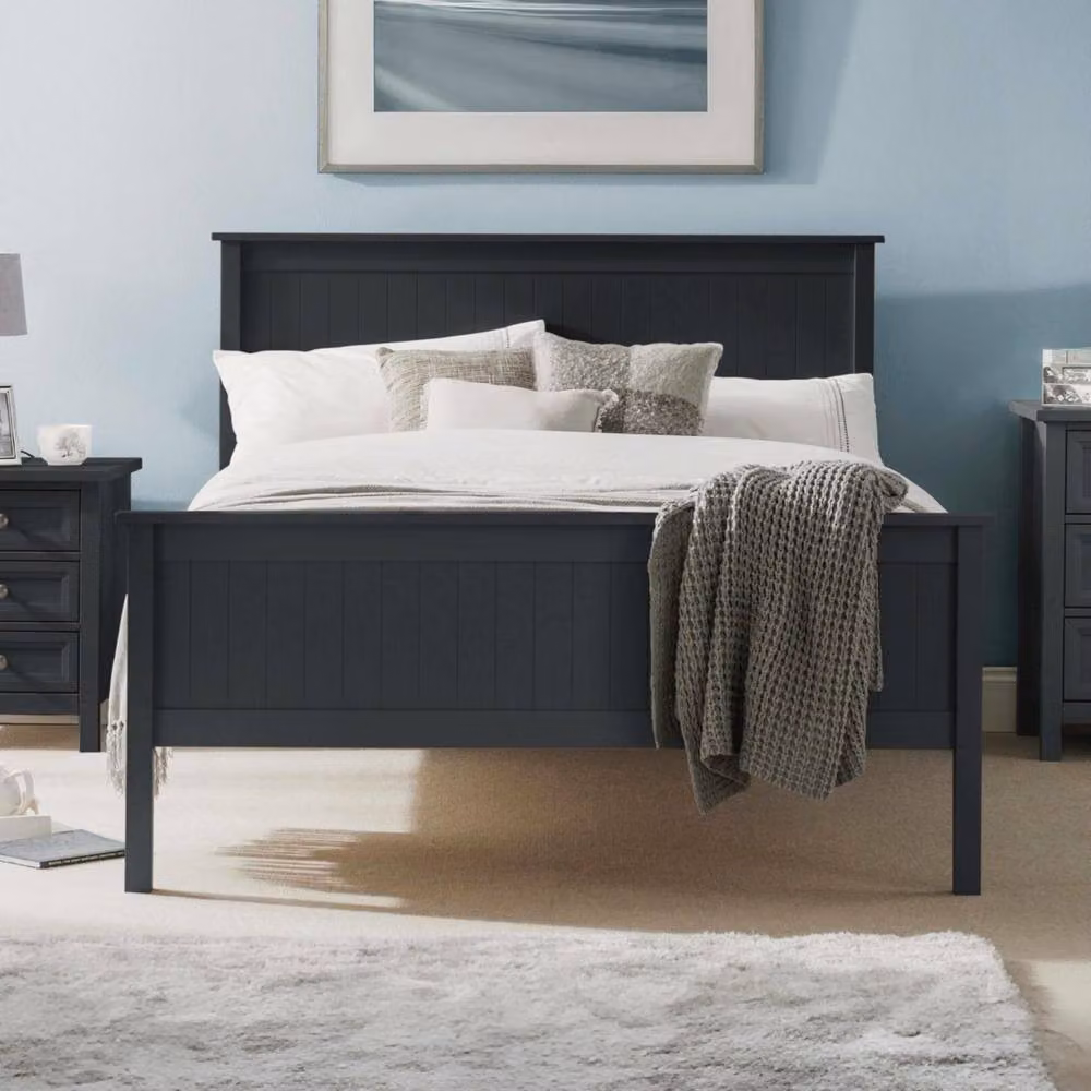 Cheshire Garnet Bed in Anthracite Grey, Single, W/D/H: 90 x 200 cm – 4