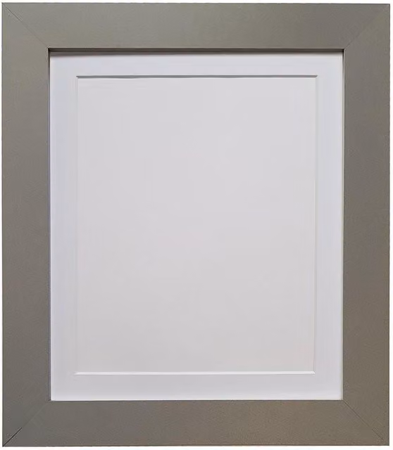 Frames & Mirrors 4U Metro Modern Rectangular Single Picture Frame in Dark Grey with White Mount, Image Size: 40 x 50 cm – 1