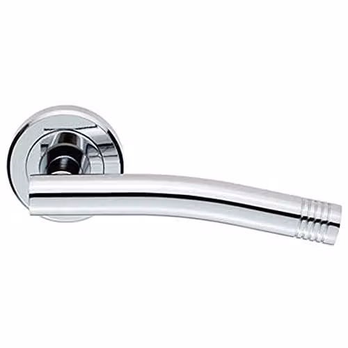 Loops Pair Round Bar Handle with Arch and Concealed Fix Round Rose in Polished Chrome