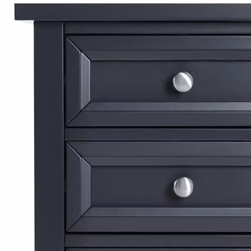 Julian Bowen Maine 3 Drawer Bedside Table in Anthracite W: 44.0 cm, D: 48.0 cm, H: 60.5 cm – 4