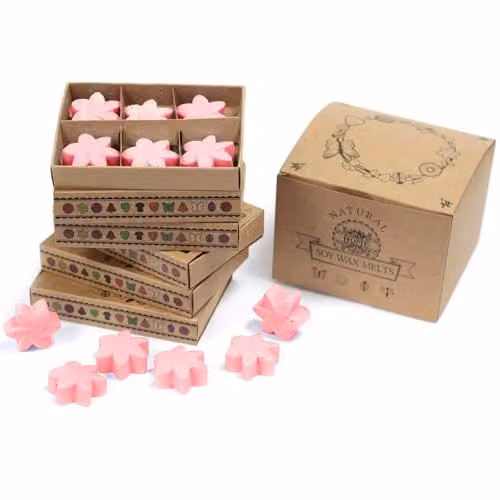 KDMD Japanese Magnolia Wax Melts, Box of 6, Pink
