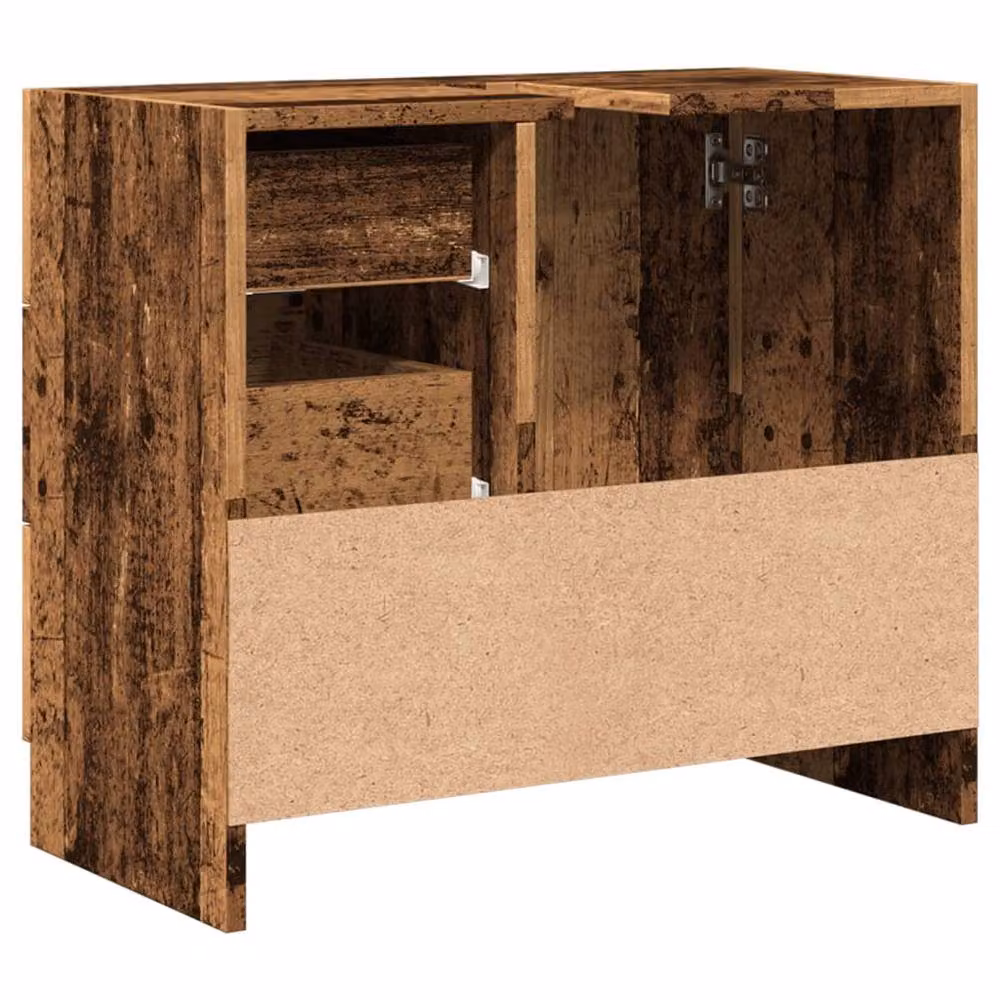 Berkfield Home Sink Cabinet in Old Wood Brown, W/D/H: 63 x 30 x 54 cm – 3