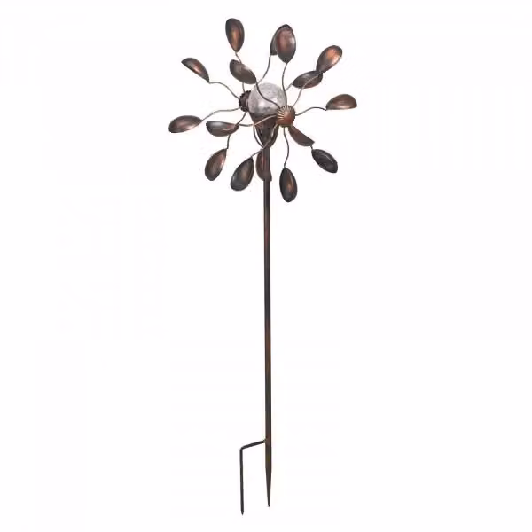Marco Paul Gemini Solar Wind Spinner in Bronze, Height: 130 cm