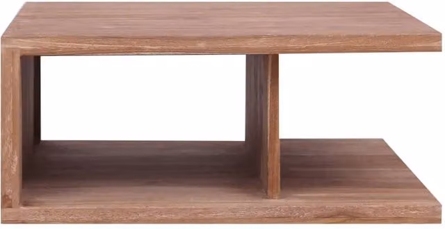 Berkfield Home Solid Teak Wood Coffee Table in Brown, W/D/H: 70 x 70 x 30 cm – 1