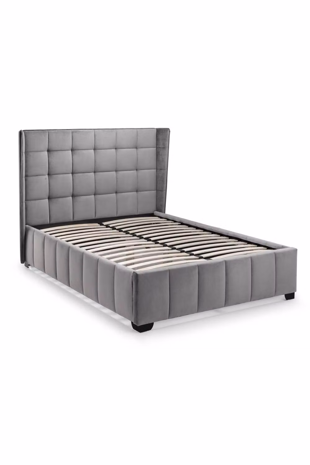 Julian Bowen Gatsby Upholstered Lift Up Base Bed Frame in Grey, 180 x 200 cm – 4