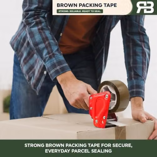 AQUARIUS Brown Packing Tape, 12 Rolls – 3