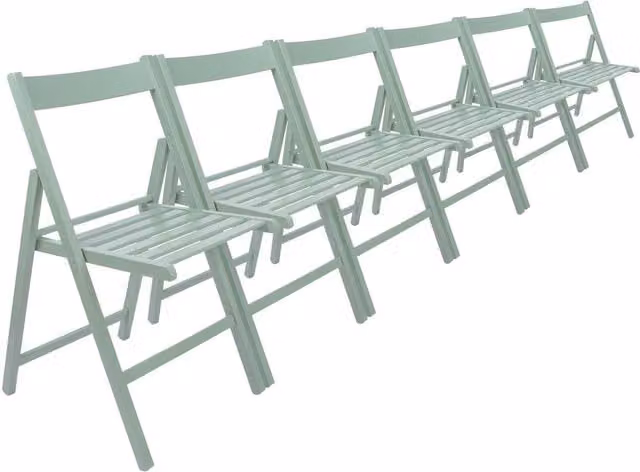 Harbour Housewares Modern Beech Wood Folding Chair in Green