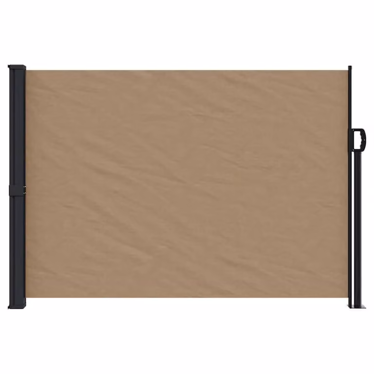 Berkfield Home Retractable Side Awning in Taupe Beige, W/H: 140 x 500 cm