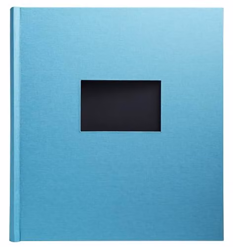 Exacompta Pop'N Co Photo Album in Cyan with Fabric Cover, 300 Photos, 60 Black Pages, W: 29 cm, H: 32 cm