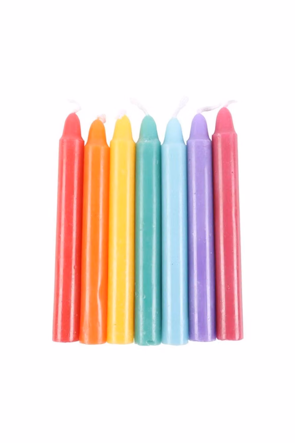 KDMD Chakra Energy Unscented Taper Candle Pack, 14 Multicolour Candles for Meditation and Yoga – 2
