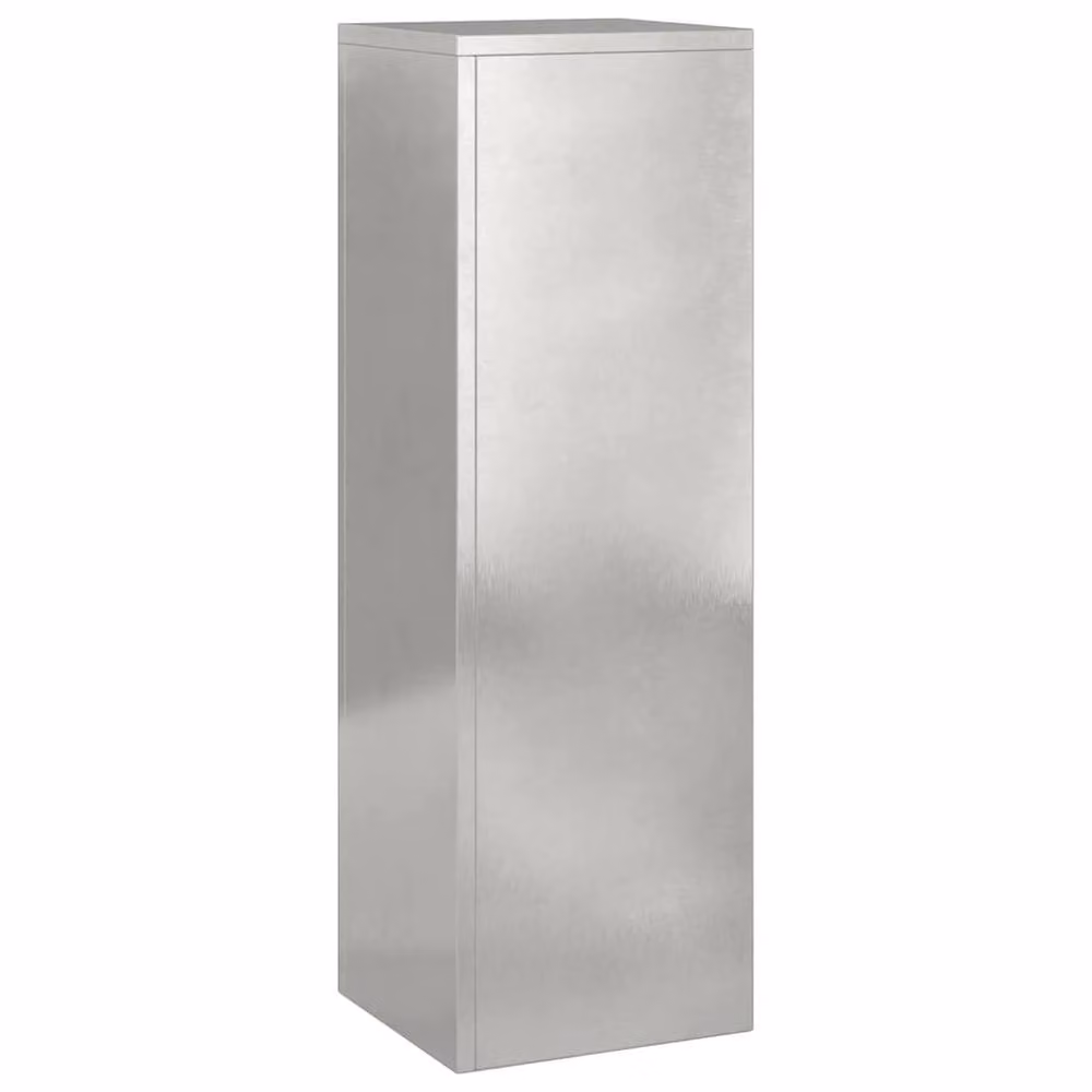 Berkfield Home Outdoor Plant Stand Pillar Set of 2, Silver Stainless Steel, W/D/H: 24 x 24 x 75 cm – 3